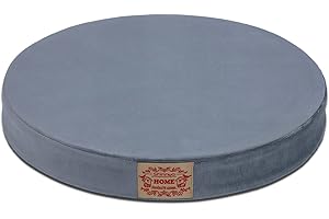 Shinnwa Polyester Super Soft Cushion Round Memory Foam Seat Cushion Short Plush Lumbar Support Pillow Home Office Chair Pad Grey 16 Inches