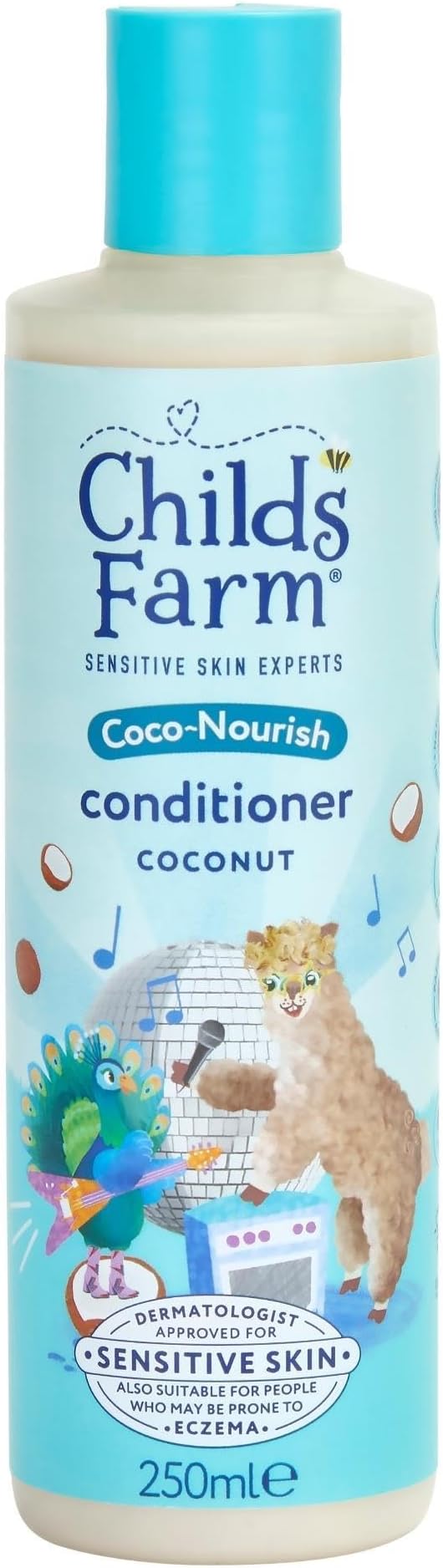 Childs Farm Coco-Nourish Conditioner 250ml Coconut Hair Care for Dry Curly Hair