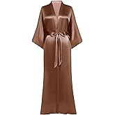 PRODESIGN Satin Kimono Robe Women Long Silky Kimono Bathrobe Sleepwear Wedding Bridesmaid Robe