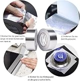 Aluminum Foil Tape 2 Pack 50mm x 50m High Temp 350C view 3