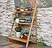 HYNAWIN Bamboo 3 Tier Plant Flower Stand Plant Display Shelf Pot Display Storage Rackthumb 2