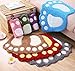 TOPCHANCES Kids Bath Rug, Anti-Slip Water Absorption Cute Foot Print Bath Mats Shower Carpet Reversible Rubber Doormat Toilet Rug Bathroom Carpets,Microfiber Mini Soft Bath (18