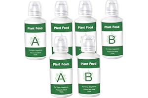 6Pcs Hydroponic Plant Food A and B Hydroponic Nutrients Fertilizer Set for Vegetables Fruits Flowers Indoor Systems Plant Gro