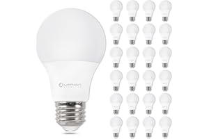 VATION LIGHTING 24 Pack A19 LED Light Bulb Daylight 5000K, 60 Watt Equivalent, Efficient 8.5 Watt, 800 Lumens, E26 Medium Bas