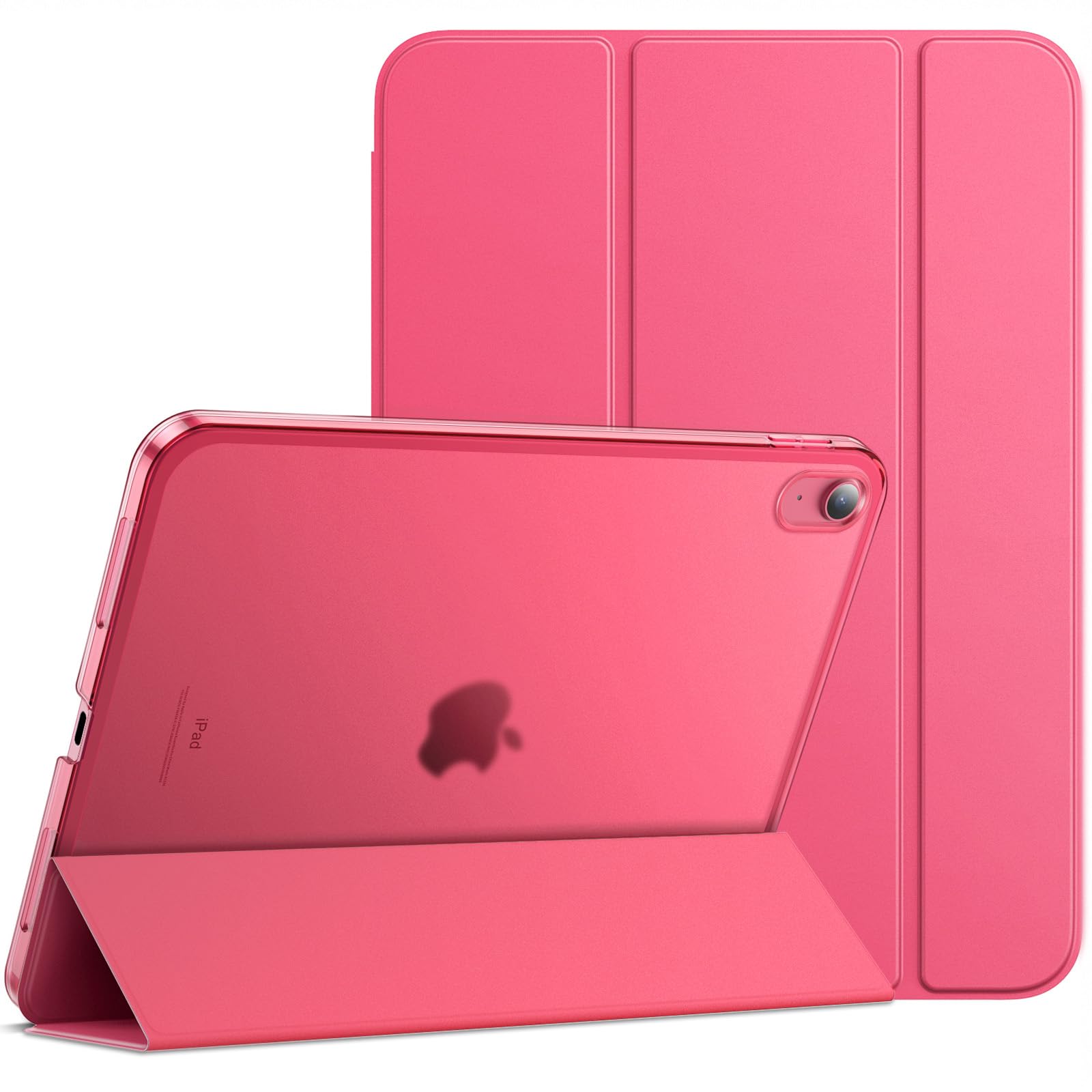 JETech Case for iPad (A16) 11th Generation 11 Inch 2025 / iPad 10th Generation 10.9 Inch 2022, Slim Smart Cover with Hard PC Translucent Back, Supports Touch ID, Auto Wake/Sleep (Pink) — image 1