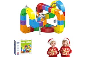 Ensemble de 81 pistes de train 2026 avec cubes à mélanger et assortir, 81 pièces d'itinéraires de train Infinity 3D avec cube