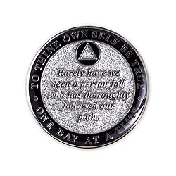 3 Year Sobriety Coin | Founders Glitter Triplate AA