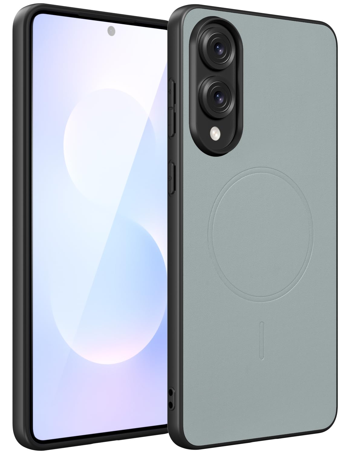 X-level for Samsung Galaxy S25 Edge Case,Silicone Leather Case,Compatible with Magsafe,Slim Non-Slip Anti-Scratch Shock-Absorbent Cover for Samsung Galaxy S25 Edge,Grey