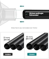 SONGMICS Fabric Wardrobe 6 Shelves Hanging Rail 168 cm Black RYG84H view 5