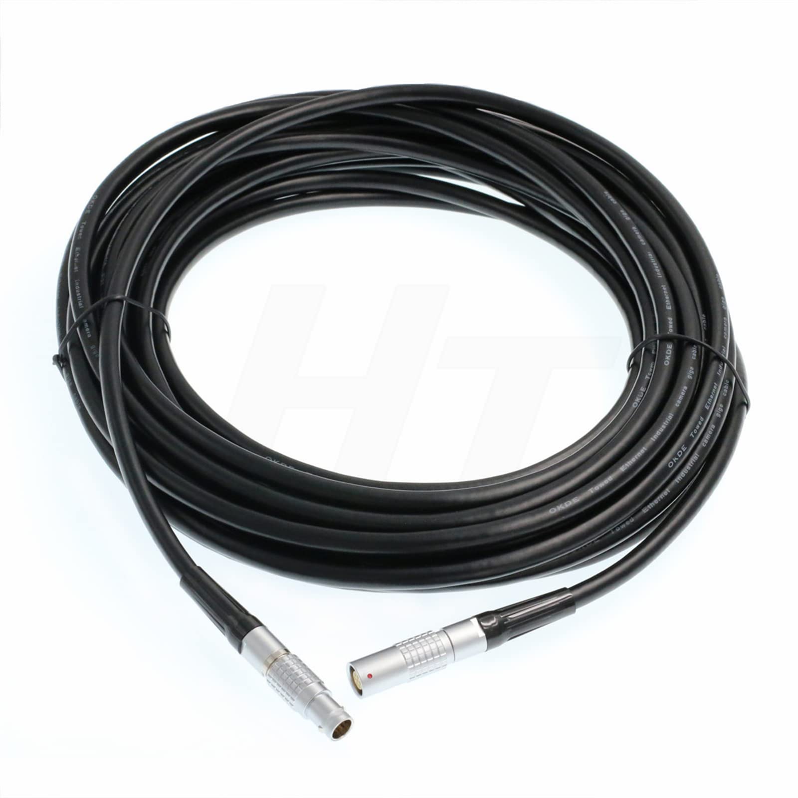 HangTon B&K Microphone Preamplifier Extension Cable for Type 2673 2669 2670 Sound Level Meter Vibration Analyzer, 1B 7-pin Female to 1B 7 pin Male 10m