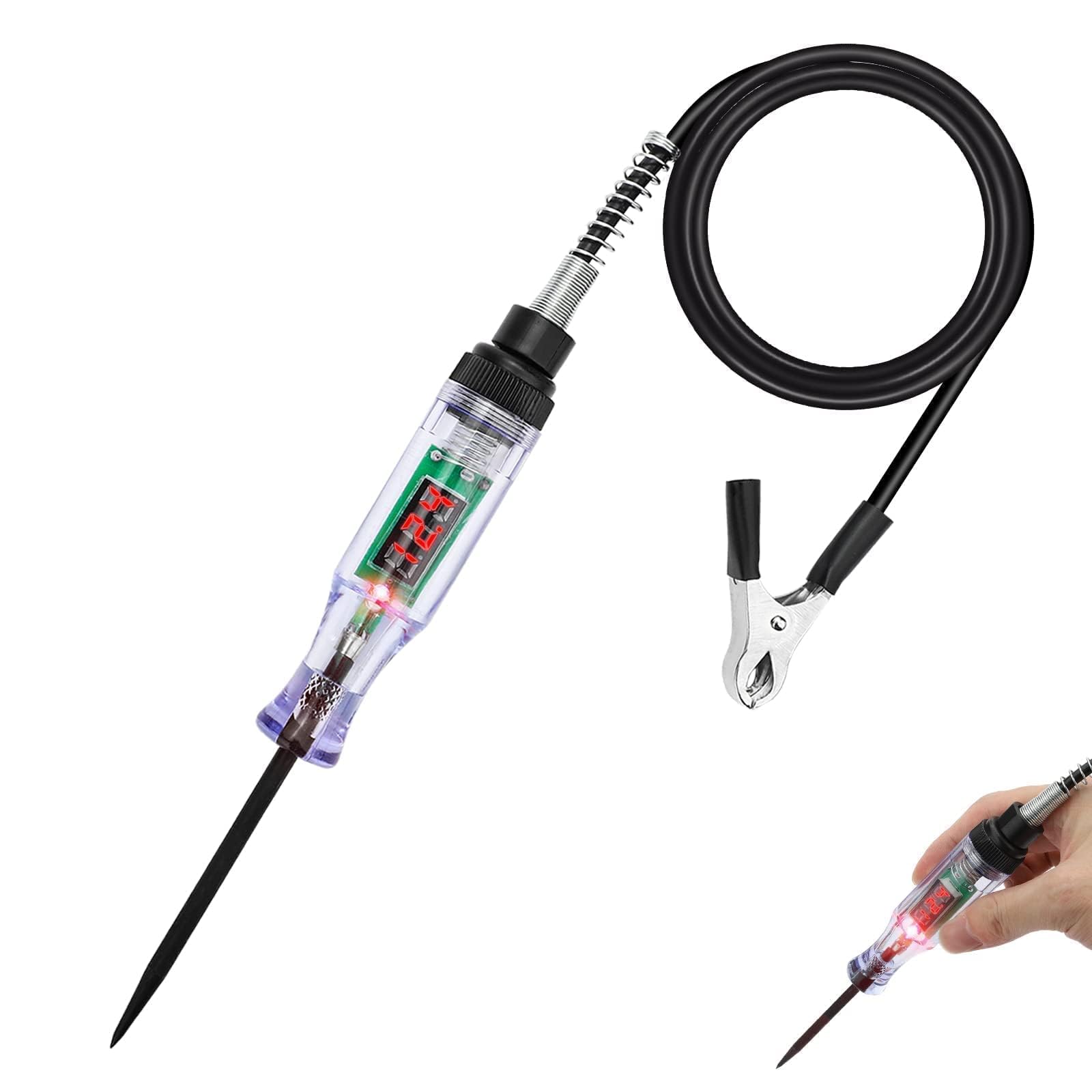Linkstyle 3-36V DC Circuit Tester Automotive with Test Light, Voltage Display Fuse Tester for Headlights Taillights Fuse Wiring