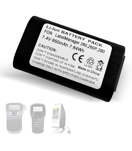 Akku Für Dymo Typ W003688 – 7,4V Li-Ion, 650mAh, Ersatzakku Für Dymo Drucker, Sicher & Langlebig