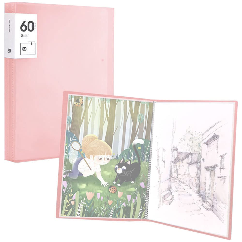 DZOZO A3 Diamond Painting Album 60 Pockets Diamond Painting Picture Presentation Book Folder Art Portfolio Picture Protector Cover Diamond Storage Accessory with 60 Sheets for Art Portfolio