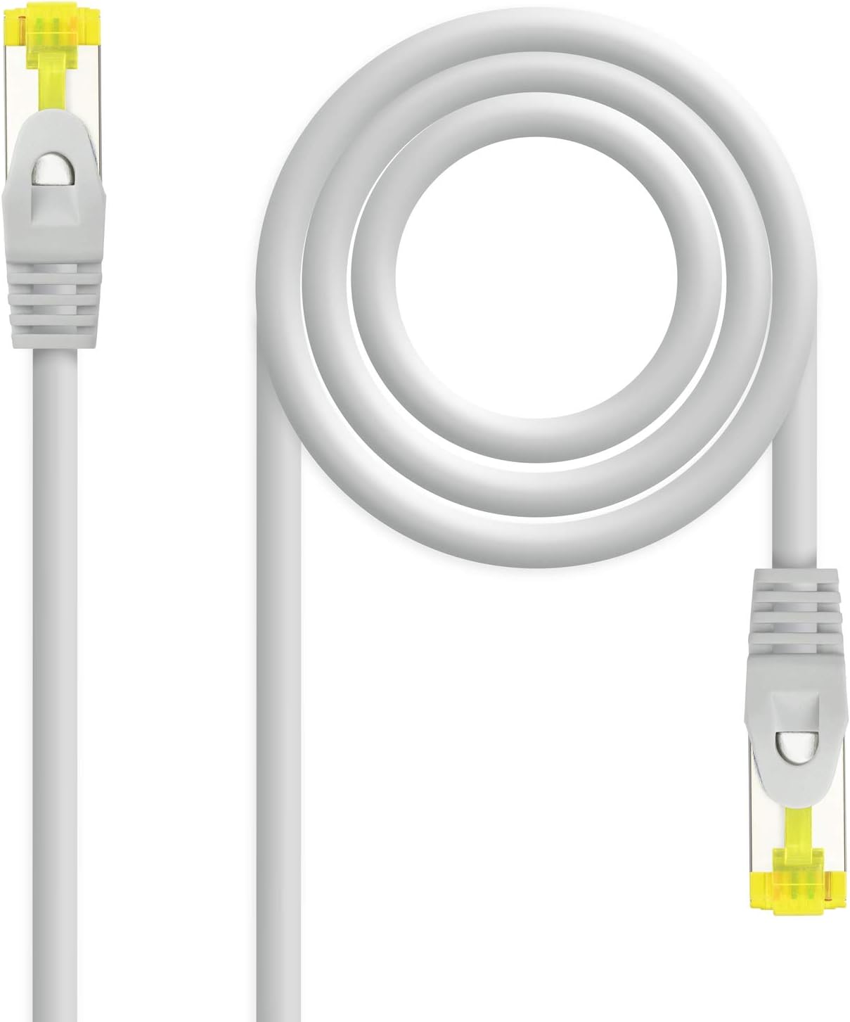 NanoCable 10.20.1901 Ethernet Network Cable RJ45 LSZH Cat.6A SFTP, AWG26, 100% Copper, Allergen-Free, Grey, 1.0 m Pipe