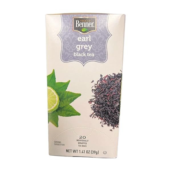 EARL GREY BLACK TEA BAGS BY BENNER, 20...