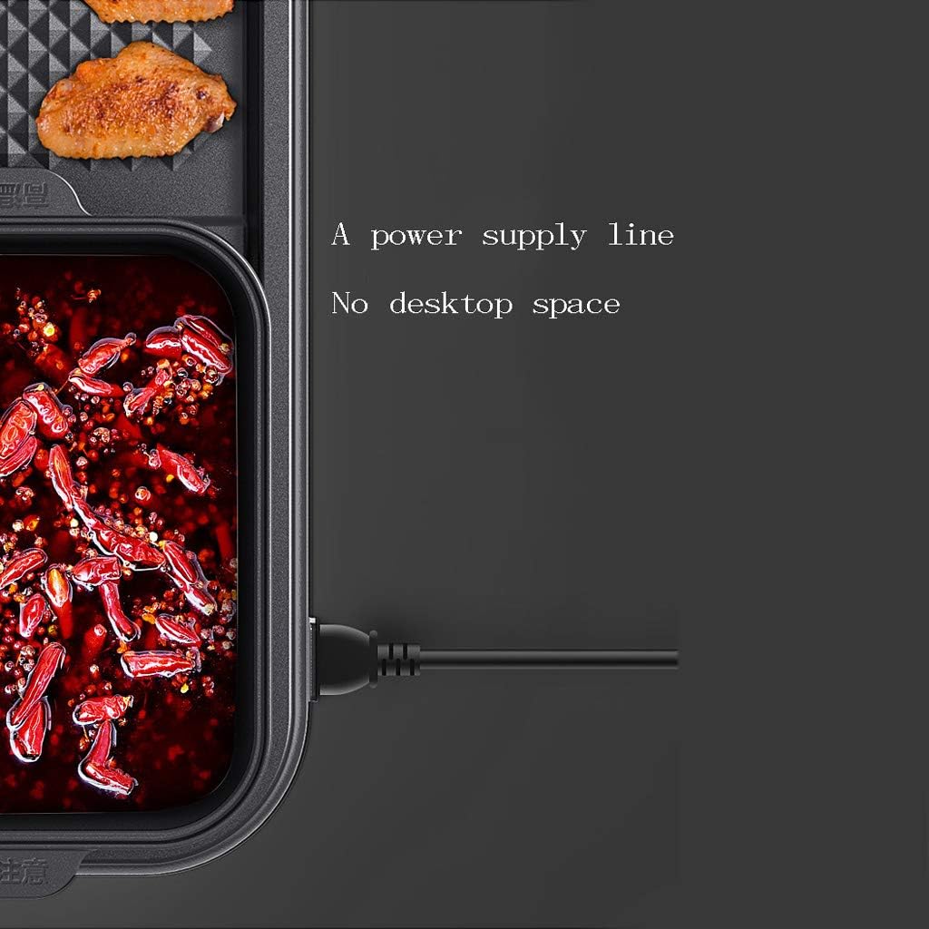 review zaizai Indoor BBQ Smokeless Grill Adjustable Temperature Control - Non-Stick Removable Ceramic Surface 7 Seconds Fast Heat Knob Temperature Control 2200W