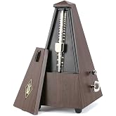 Accurate Mechanical Metronome for Wind Instruments Musicians, Guitar Player, Violinist, Brown