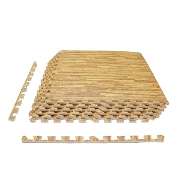 Cork Grain And Bamboo Grain Interlocking Foam Anti Fatigue