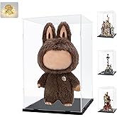 Thickened Clear Acrylic Display Case for Zimomo for LEGO 43263 Beauty and Beast Castle for 76437 Burrow Collectors' Edition 21335 Showcase Box with Wooden Base with Door, Black Inside 13.8x11.8x23.6in