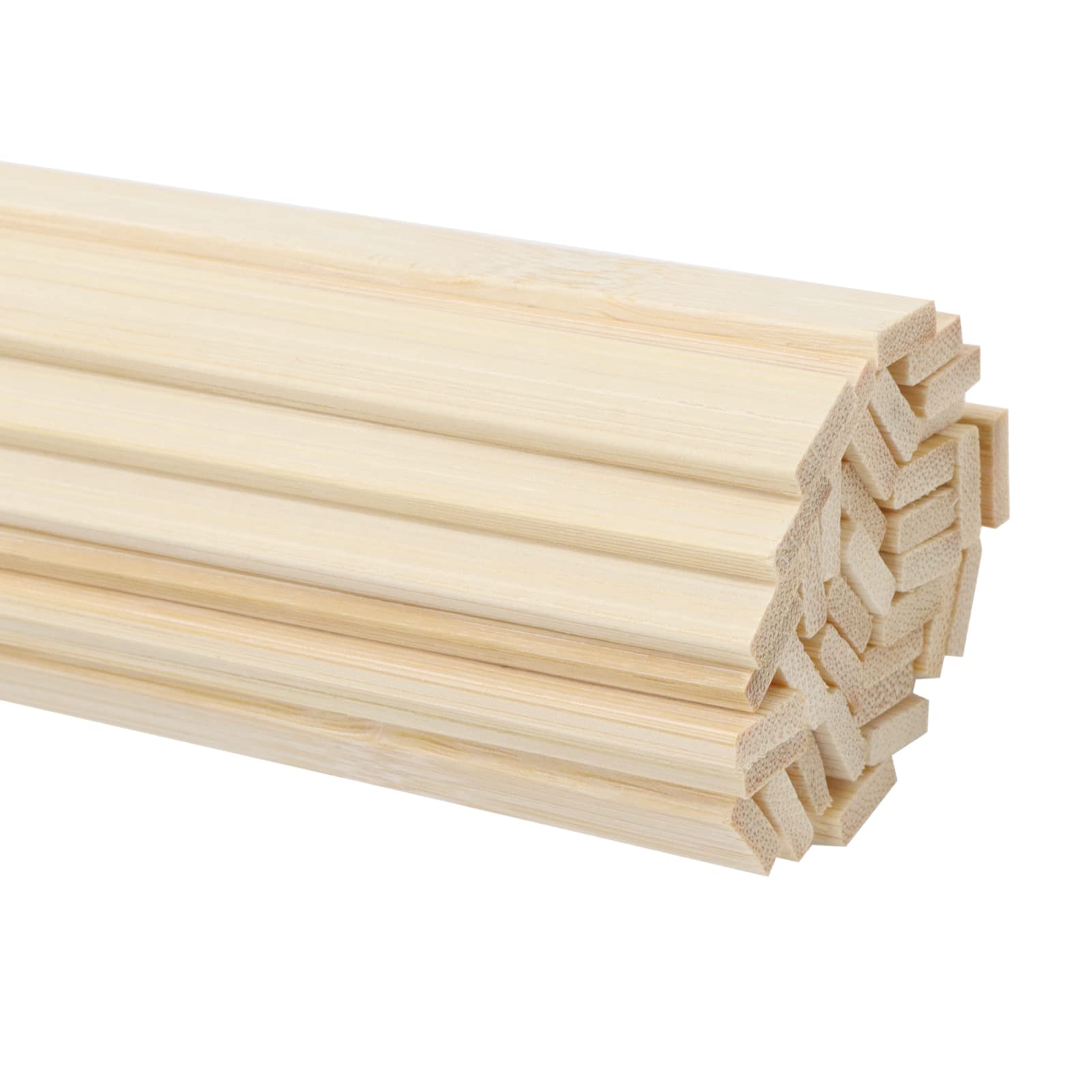 DOITEM Natural Extra Long Bamboo Wooden Crafts Sticks (35 Pack) - 30cm/12 Inches - Strong Wood Strips for Crafting Projects