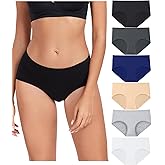 wirarpa Women's Underwear Cotton Hipster Panties Ladies Panties 6 Pack (Regular & Plus Size)
