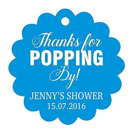 Amazon Com 100 Pcs Personalized Baby Shower Favors Tags Custom