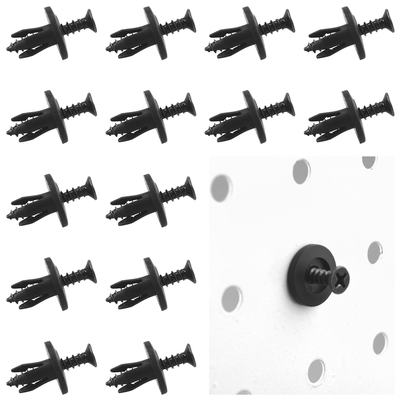 Photo 1 of G.CORE Pegboard Peg Hooks Accessories - 40 Set Pegs with Inserts and Screw Fit 1/4 Pegboards Multi-Functional for Hanging and Mounting - Utility Tool Hanger Organizers (Small Size)