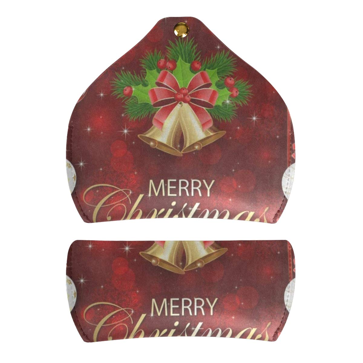 Glasses Case Merry Christmas Day Snowflake Blue Sunglasses Protector Semi Hard Eyeglasses Organizer Bag