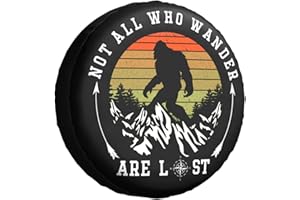 FATTTYCY Not All Those Who Wander are Lost Spare Tire Cover 14 Inch Wheel Protector for Truck SUV Trailer Camping Rv Tire Covers