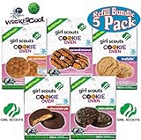 Girl Scouts Cookie Oven Refills Thin Mints, Chocolate PB, Trefoils, PB Sandwich & Caramel Coconut Complete Gift Set Bundle - 5 Pack