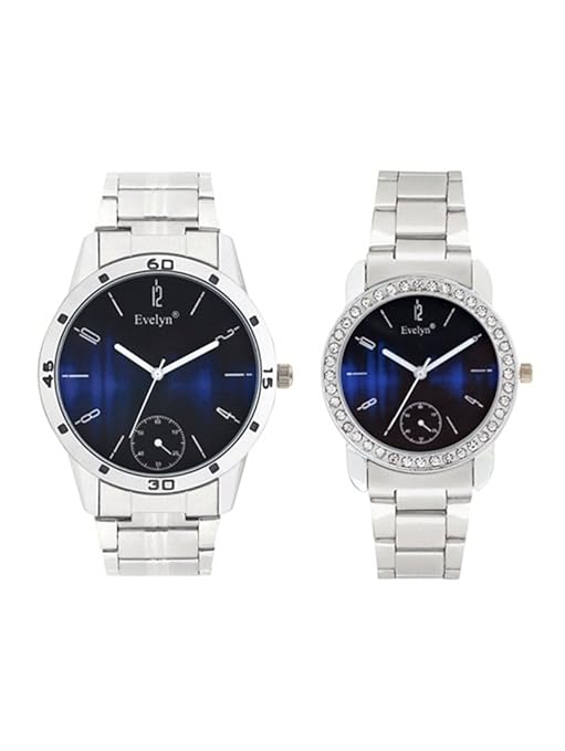 Analog Stainless Steel Watches for Lovely Couple -Eve-646-688