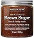 Brown Sugar Body Scrub for Cellulite and Exfoliation - Natural Body Scrub - Reduces The Appearances of Cellulite, Stretch Marks, Acne, and Varicose Veins, 10 Ounces