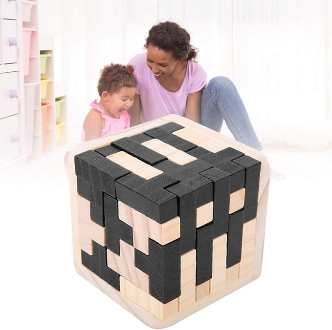 Amazon 中国の木製ブロックロックグッズ Kongmingロック木製大人子供マジックキューブロック解除おもちゃパズル教育玩具 電気 電力 おもちゃ