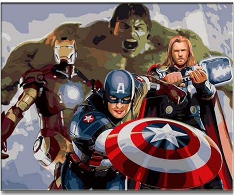 Wangchengp DIY 5D Diamante Pintura Mosaico Spiderman Capitán América