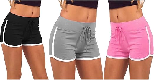 womens cotton yoga shorts