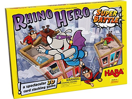 HABA Rhino Hero Super Battle - A Turbulent 3D Stacking Game Fun for All Ages