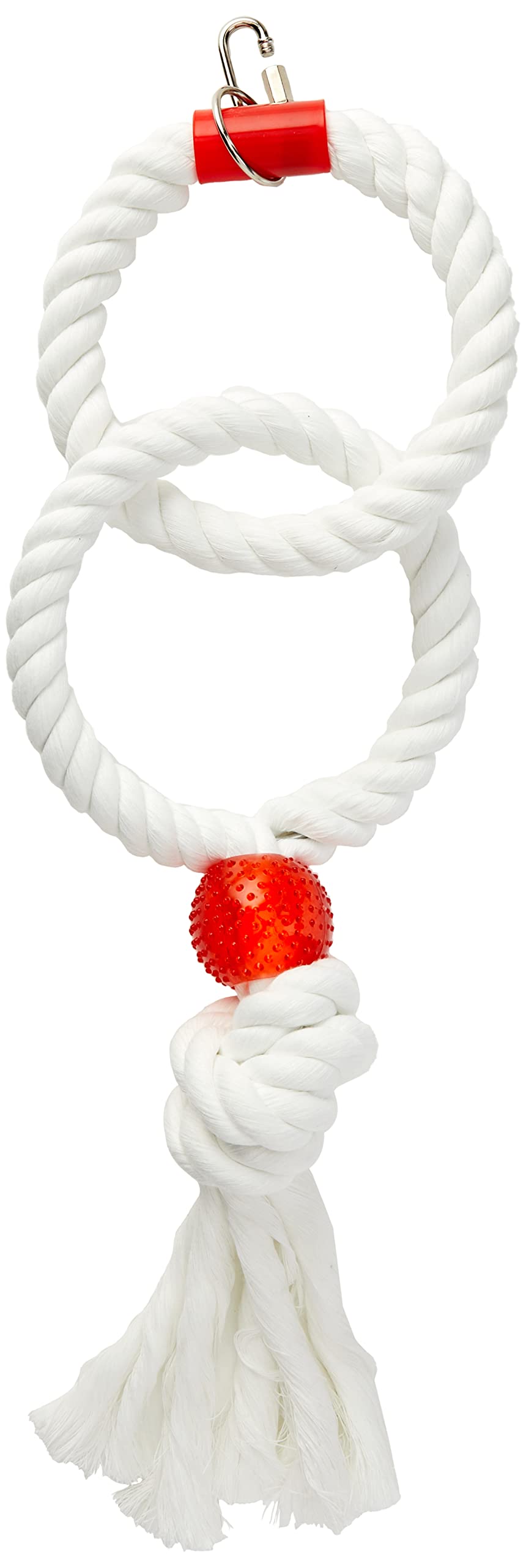 Rosewood Parrot Toy Twin Parrot Rings, Large, White