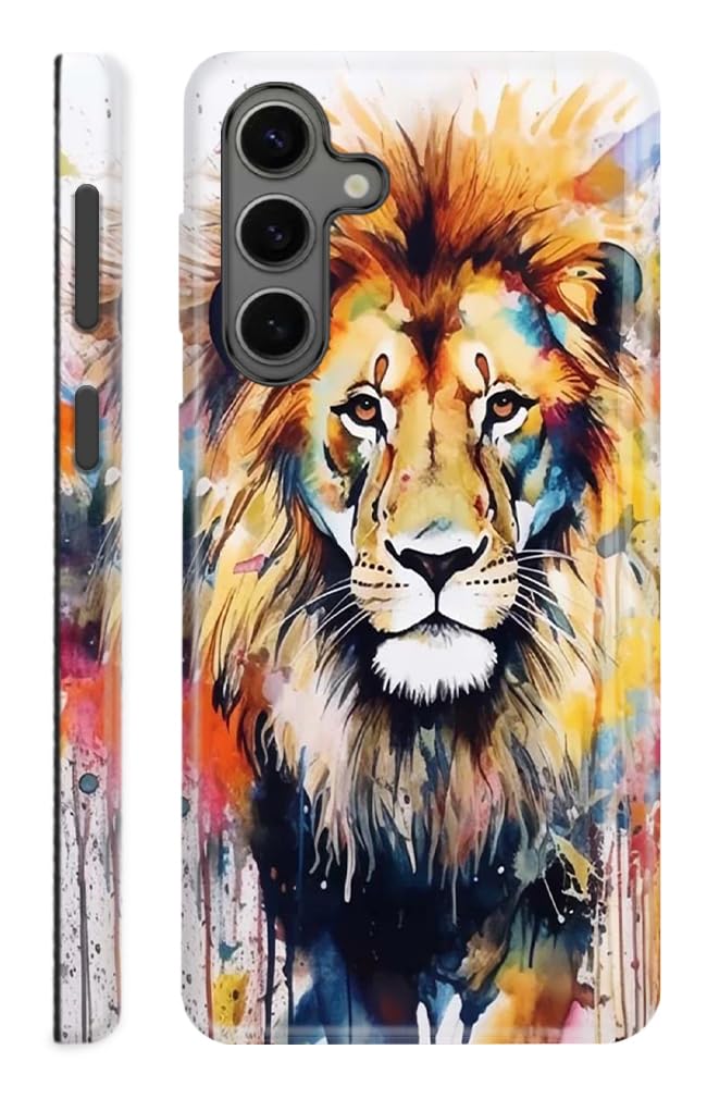 Compatible with Samsung Galaxy S25 Ultra 5G Case,Case for Samsung Galaxy S25 Ultra Double-Layer Full Body Drop Protection,Color Graffiti Lion