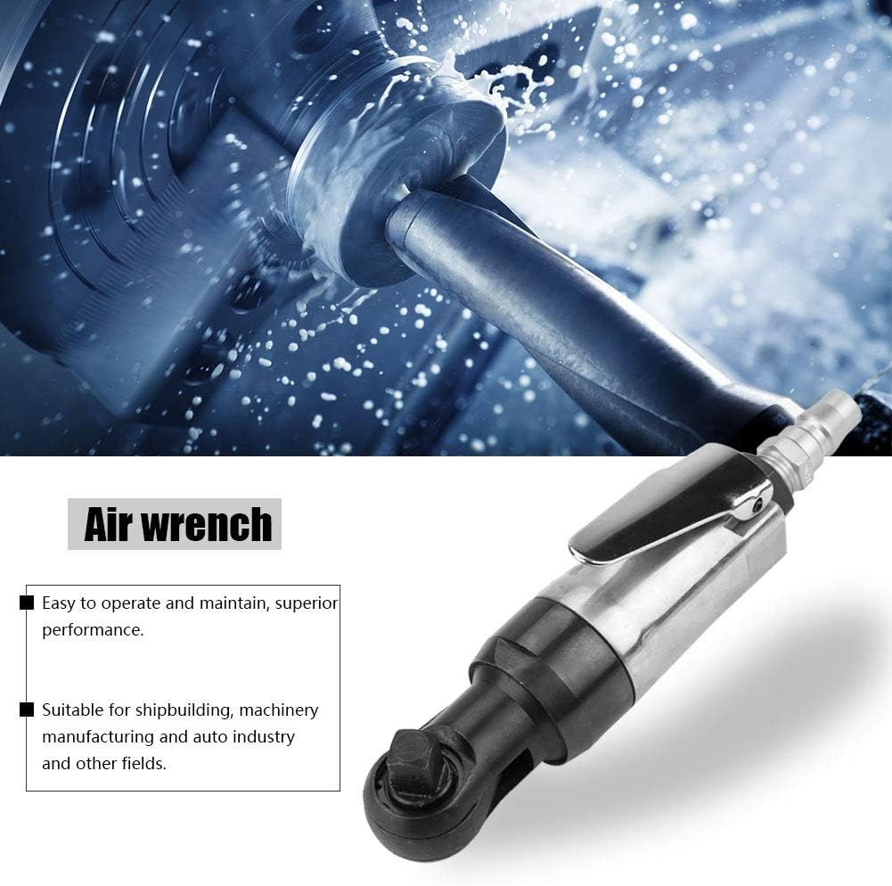 Air Ratchet Wrench-Square Drive Straight Shank Pneumatic Air Ratchet Wrench Professional Tool for Machinery Manufacturing and Automotive Industries (Size : 1/4") - Image 5