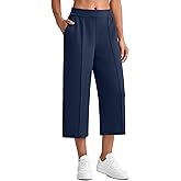 G4Free Smoofit Capri Pants for Women Wide Leg Yoga Pants High Waist Summer Travel Casual Pants with Pockets