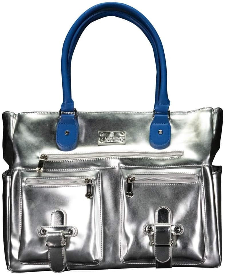 6 Pack Fitness Expert Renee Tote Meal Management Chrome Blue