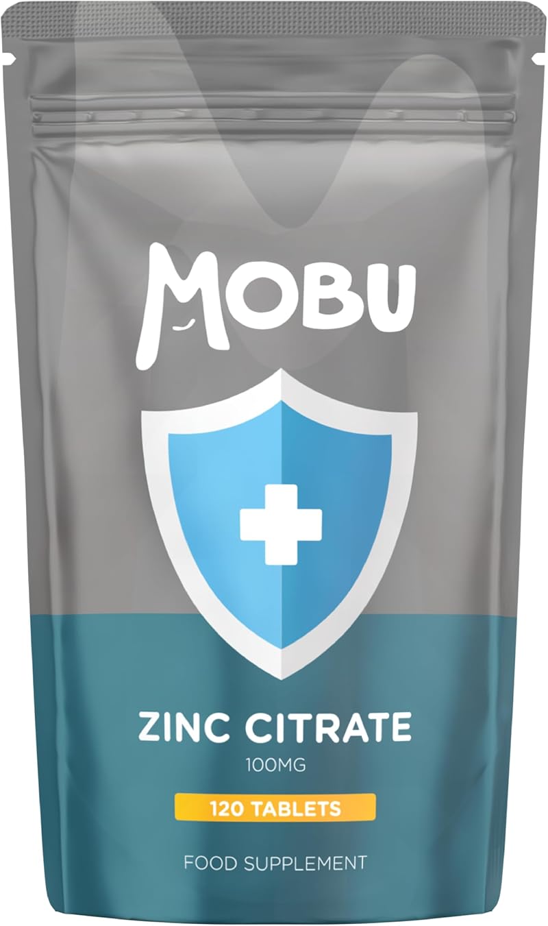 MOBU Zinc 100mg 120 Tablets | Immune & Fertility Support | Vegan UK Made