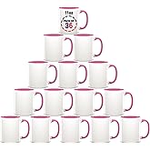 11oz Sublimation Blank Ceramic Coffee Mugs Case of 36 Ideal for Crafts and Printing 11oz Sublimation Ceramic Blank Coffee Cups (Light Pink, Pack of 36)