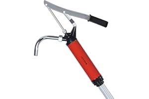 AETLEEMO Lever Action Barrel Pump, 10 oz Per Stroke Barrel Hand Pump with Telescoping Suction Tube Fits 5 to 55 Gallon Drums, Ideal For Transfer Motor Oil, Kerosene, Diesel, lubricants & More