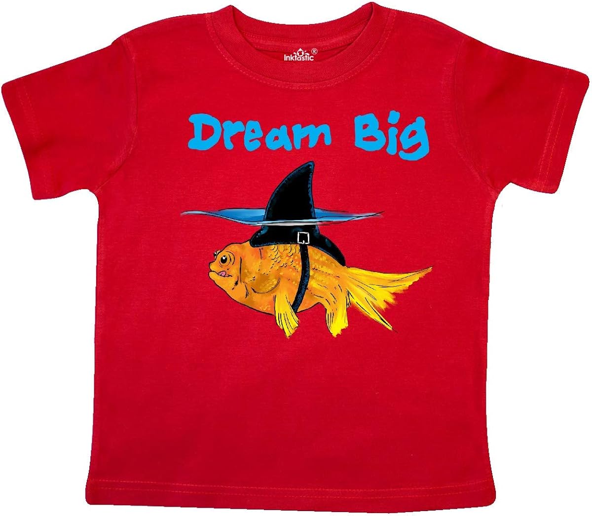 inktastic Dream Big Cute Goldfish with Shark Fin Toddler T-Shirt