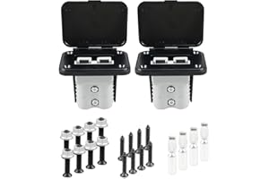 YUANTUO 120A Embedded Plug Installation Panel with Dust Cover Fit for Anderson Connectors Flush Mount Recessed Plate 2PCS