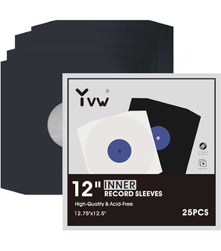 12" White Paper Record Sleeves With Polylined Inner (Pack Of 25) - Brand New