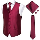 HISDERN Paisley Floral Wedding Tie Fazzoletto Da Uomo Cravatta E