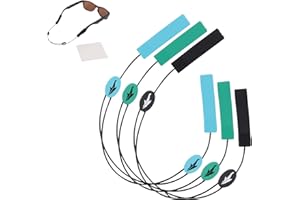 SIDELINX Adjustable Eyeglass Strap (3 Pack) - No Tail Sunglass Strap - Eyewear String Lanyard - With Bonus Cleaning Cloth - 3 Pack