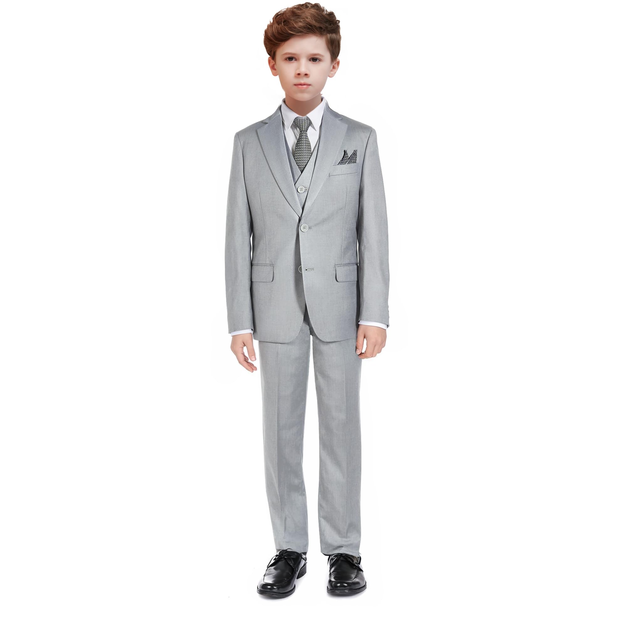 Almighty Magic Boys Slim Fit Suits for Boys Suit Set Boy Dresswear Ring Bearer Outfit Kids Suits Boy Wedding Dress Image